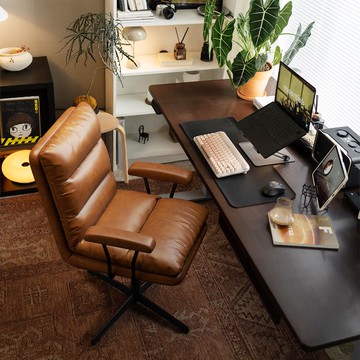 免運 快速出貨 日系 日式 【多種材質選擇】電腦椅家用舒適書桌椅子轉椅輕奢學習久坐書房臥室椅子靠背辦公椅 免稅可開票P14