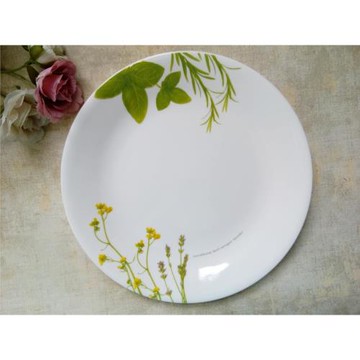 美國進口康寧耐熱玻璃餐具CORELLE歐洲香草8寸圓平淺盤碟108EH