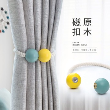 窗簾扣 水伶紡 韓式鄉村田園風綁窗簾綁帶簡約窗簾扣創意窗簾夾子一對裝【MJ9684】