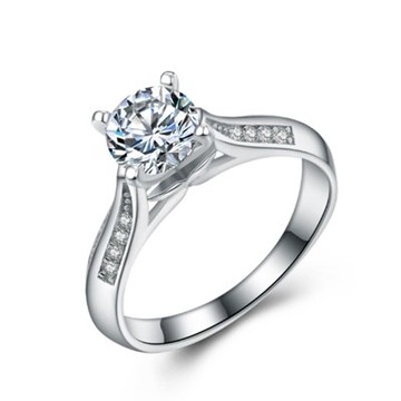 現貨+預購 925純銀戒指鑲鑽銀飾-精緻美感花朵七夕情人節生日禮物女配件73an146【獨家進口】【米蘭精品】