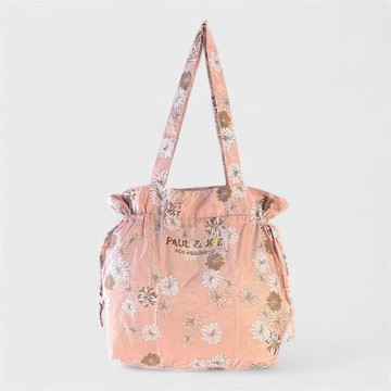 PAUL & JOE 花漾摺疊輕量束口防水環保袋(粉色系 附專屬品牌包裝)