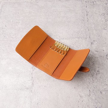 三折鑰匙包 Key Purse / 淺棕 Tan