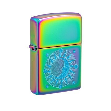 Zippo 【官方旗艦店】Sun Design 幻彩日月防風打火機