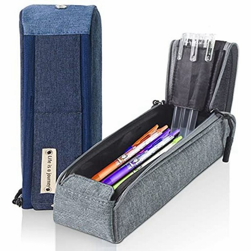 Wanateber ペンケース 立つ おしゃれ シンプル 人気 大容量 大人 高校生 小学生 布 灰色 通販 Lineポイント最大0 5 Get Lineショッピング