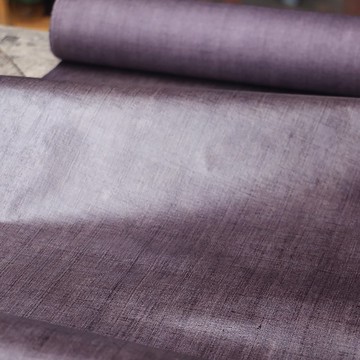 倚山人|貴州侗苗族手工布料民族風DIY純棉蛋清植物染灰紫色寬40cm