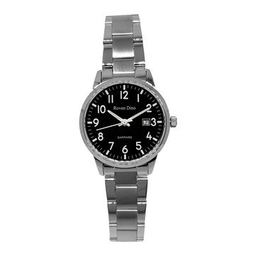Roven Dino羅梵迪諾 純淨簡約時尚腕錶-銀黑-小