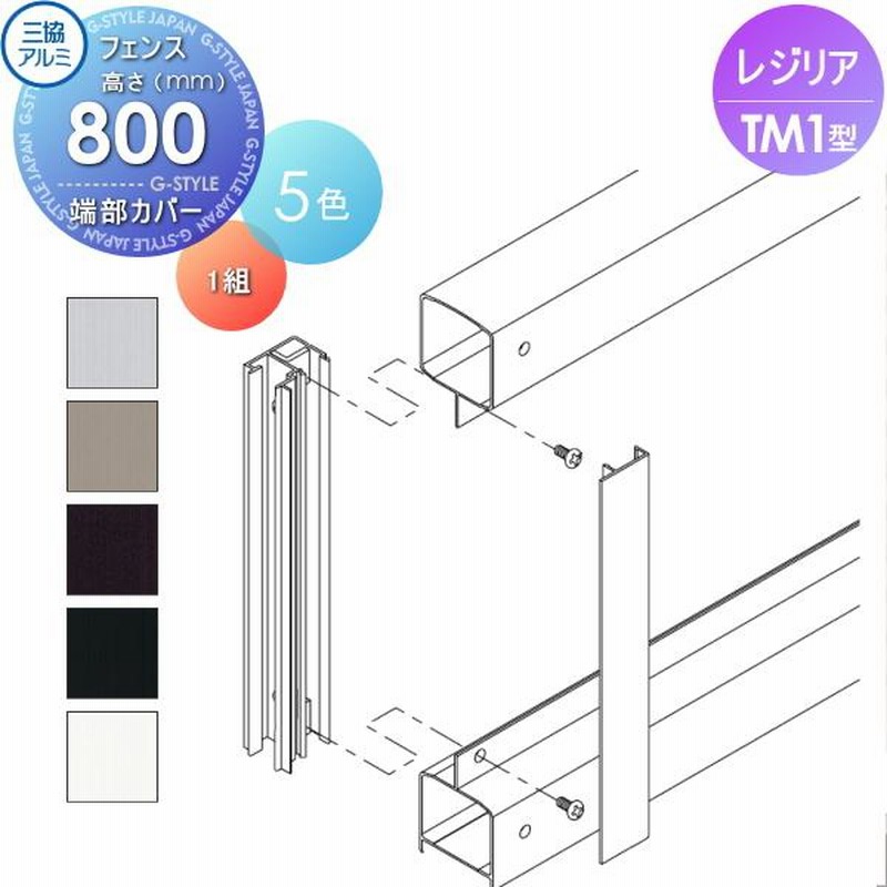 部品】 フェンス 三協アルミ 三協立山 レジリア TM1型 端部カバー 1組 