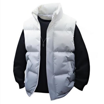 【巴黎精品】現貨+預購 抗寒防風工裝背心休閒薄外套立領夾克秋冬上衣寬鬆大碼男裝-寬鬆立領情侶3色a1ma8