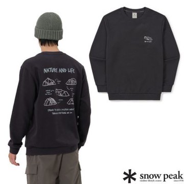 【Snow Peak SK】男 韓版 印花運動衫.上衣.T恤_SKS25FMFHT62 DC 深炭灰