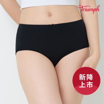 輕風自在系列 棉質高腰內褲 經典黑