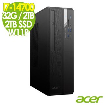 Acer 宏碁 Veriton VX6720G 商用薄型電腦 (i7-14700/32G/2TB+2TB SSD/W11P)