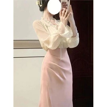小香風連衣裙子套裝裙女春秋新款時尚休閑女神范溫柔職業兩件套夏