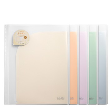 得力Deli果凍晴天系列4層文件夾/PP506/A4/可放A3對折/混色出貨