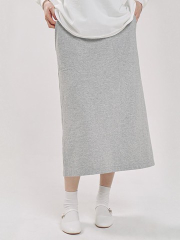 Sweat Double Cotton Skirt [Grey] (241403SGR)