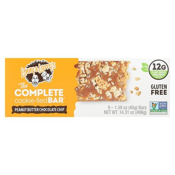 Lenny & Larry's, Complete Cookie-fied 棒，花生醬巧克力碎，9 根，每根 1.59 盎司（45 克）