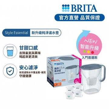 【BRITA官方】 Style純淨濾水壺(石灰藍/霧光白)3.6L+MXPRO去水垢專家3入(共4芯)
