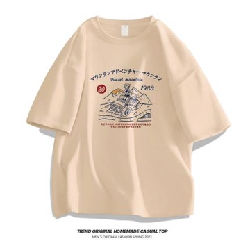 BTMG白糖玫瑰2025日系潮牌寬松250g精梳棉男女同款短袖t恤上衣服