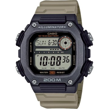 CASIO 卡西歐 10年電力 世界時間多功能運動型電子錶 手錶-沙色 DW-291HX-5AV