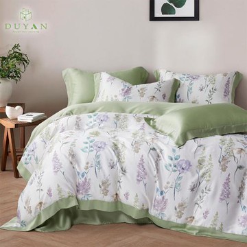 【DUYAN 竹漾】60支萊賽爾天絲四件式兩用被床包組 植蓿遙青 台灣製(雙人)