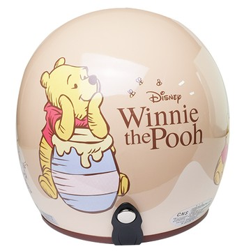 EVO 安全帽 CA-310M 復古帽 迪士尼 維尼3 奶茶 半罩 半拆洗 卡通圖案