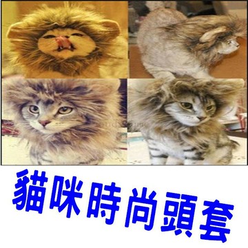 @貨比三家不吃虧@ 時尚寵物頭套 寵物狗狗貓咪假髮 搞笑變身 頭套 寵物衣服 獅子毛 搞怪萬聖節 時尚搞怪頭套 可愛裝