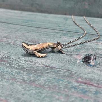 遇見幸福_925純銀鯨魚墜