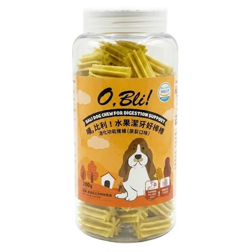 O Bli 噢 比利 水果潔牙好棒棒 消化功能維護  鳳梨口味  300g  1罐