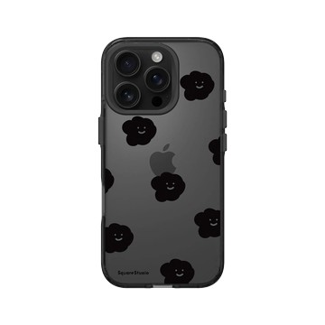 iPhone 16 Pro Clear 酷墨灰 - Square Studio 方坊 - 飄浮 Emo