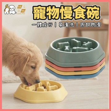 【好命寵物】寵物慢食碗『貓狗適用』寵物防噎到 防噎碗 慢食碗 貓碗 狗碗 寵物碗 寵物吃飯 寵物碗架 塑膠碗 寵物進食碗
