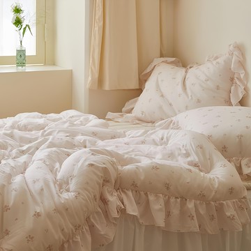 maatila Hotel France 荷葉邊四季被 浪漫玫瑰  粉紅色  SS 150 x 200cm