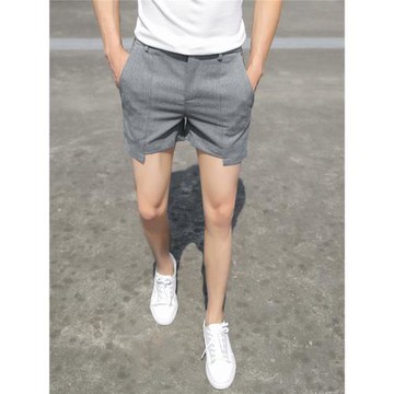 夏季西褲短褲男士修身緊身休閑三分褲純棉對稱23分褲超短褲韓版潮