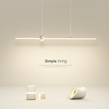 簡約現代led吊燈極簡餐廳燈吧檯燈北歐創意客廳燈主臥室書房燈具