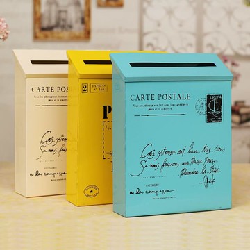 樂天精選~美式鐵信箱復古郵箱田園工藝壁掛信箱郵箱鐵皮信箱掛牆【新年快樂】