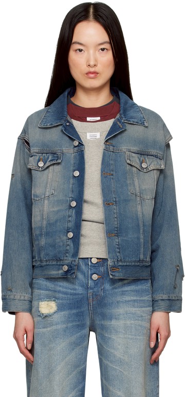 MM6 Maison Margiela 蓝色褪色牛仔夹克