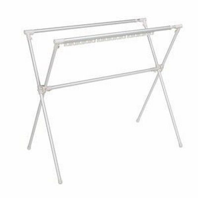 ds-2122574 多機能アルミ 布団干し/物干し 【幅134～230×奥行76×高さ115cm】 耐荷重20kg 軽量 サビにくい 『セキスイ』 〔寝具 洗濯物