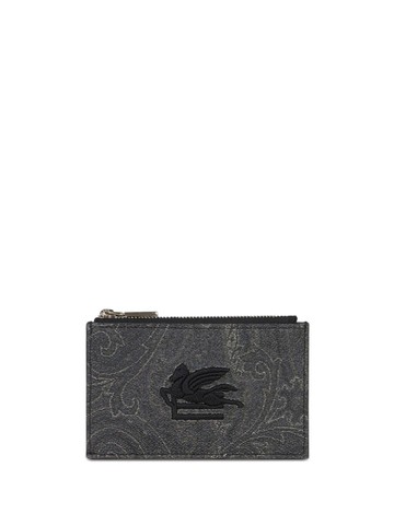 ETRO - paisley coin-pocket wallet - men - Cotton/PVC/Polyester/Nylon - One Size - Grey