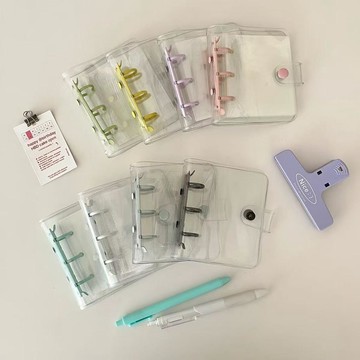 🏖️臺灣本土直出🏖️多巴胺韓系透明PVC卡冊3孔加大活頁明星專輯小卡3寸單格收納相冊