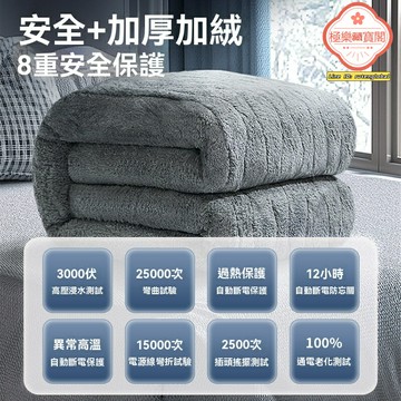 【雙溫雙控】電熱毯 雙人電熱毯 長毛絨電褥子 多檔調溫 智能定時 安全防過熱 南極人品牌 冬季保暖必備