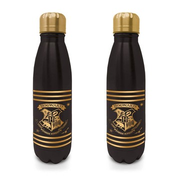 哈利波特 Harry Potter 黑金霍格華茲校徽不鏽鋼瓶