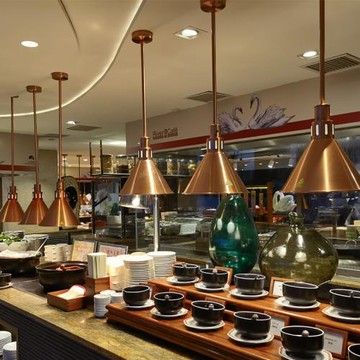 諾萊固定桿食品保溫燈酒店自助餐廳熟食保溫加熱吊燈食物保暖吊燈