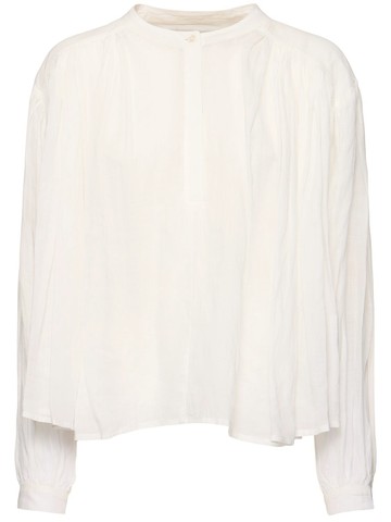 Pleated Ramie Shirt