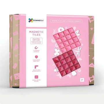 【Connetix】粉彩磁力積木-粉莓底板2入組(2pc)