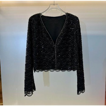 2025氣質重工休閑輕奢潮流時尚百搭寬松V領女士百搭上衣