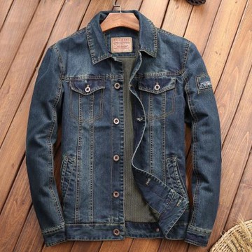 JPDUN旗艦店外套男裝秋飛行牛仔英倫夾克大碼工裝中年多口袋衛衣