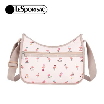 Lesportsac Classic Hobo 經典斜背包 側背包 旅用通勤包 送禮 禮物 推薦 女包(紅鶴海島派對)