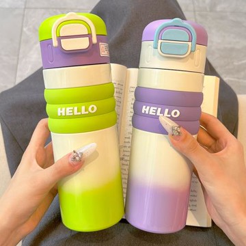 多巴胺保溫杯2025新款女生高顏值大容量316不銹鋼學生雙飲水杯子