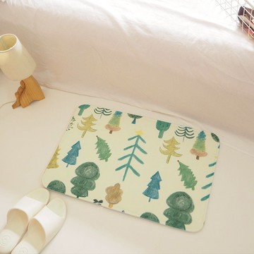 家中有小樹自然風親膚面料地毯居家墊浴室房門衛生間吸水防滑墊