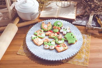 【收涎餅乾】京都風男寶寶 10片