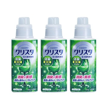 LION 洗碗機專用EX強效去油凝膠洗潔精-香草柑橘 480g 3入組