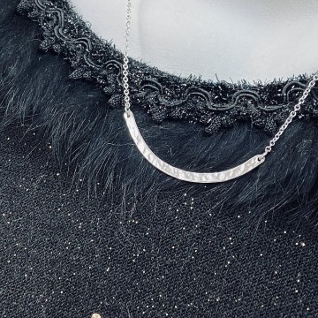 微笑純銀項鍊 水波紋 可客製化姓名 S267